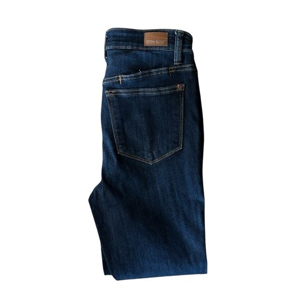 Judy Blue Mid Rise Jean Sz 3/26 Skinny Fit Dark Denim Stretch JB82409 Ankle - Picture 2 of 4